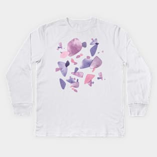 【Pattern】Echeveria cv. Perle von Nürnbergrustic or washed finish Kids Long Sleeve T-Shirt